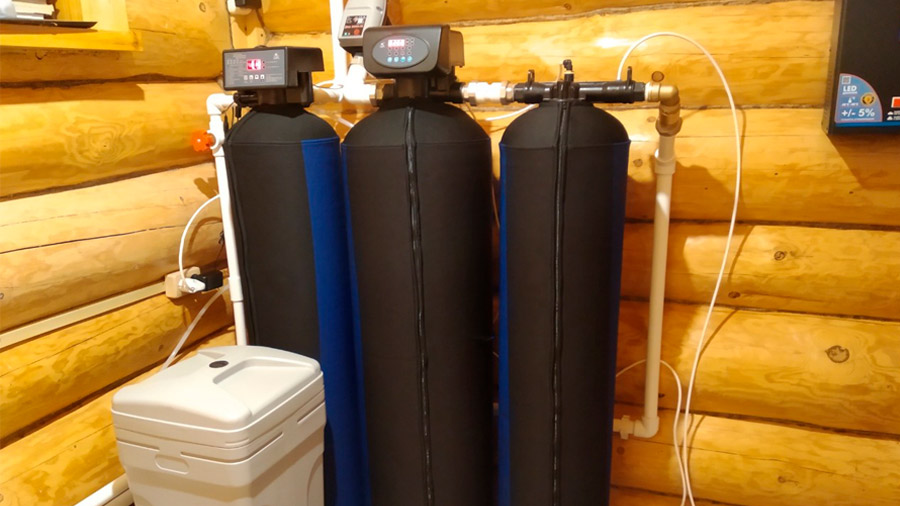 Монтаж  системы очистки воды c фильтром обезжелезивания  